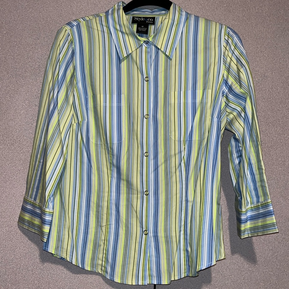 Style and co striped blouse
